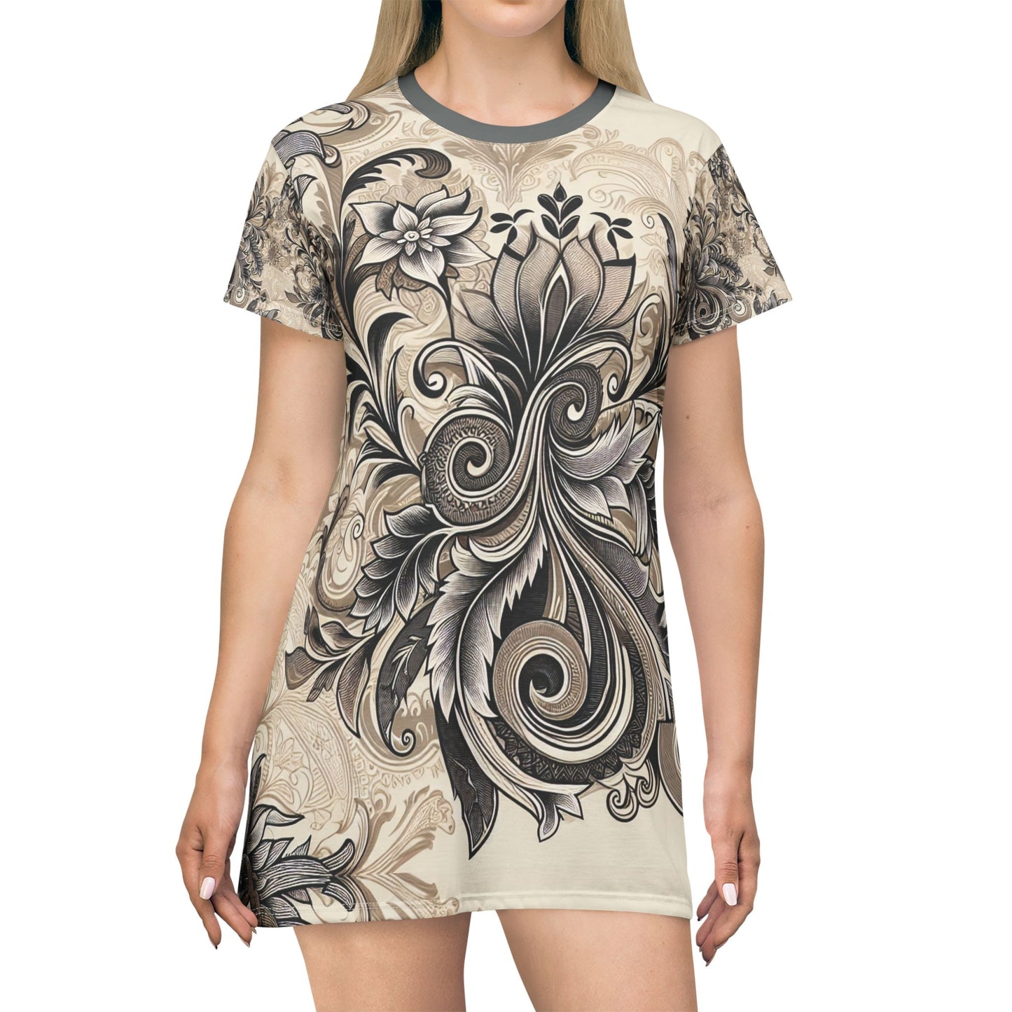 Chraming Afternoon Wildflower T-Shirt Dress