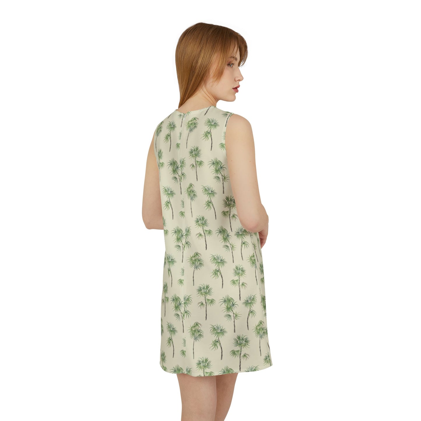 Darling Simplicity Green Floral Sleeveless Dress