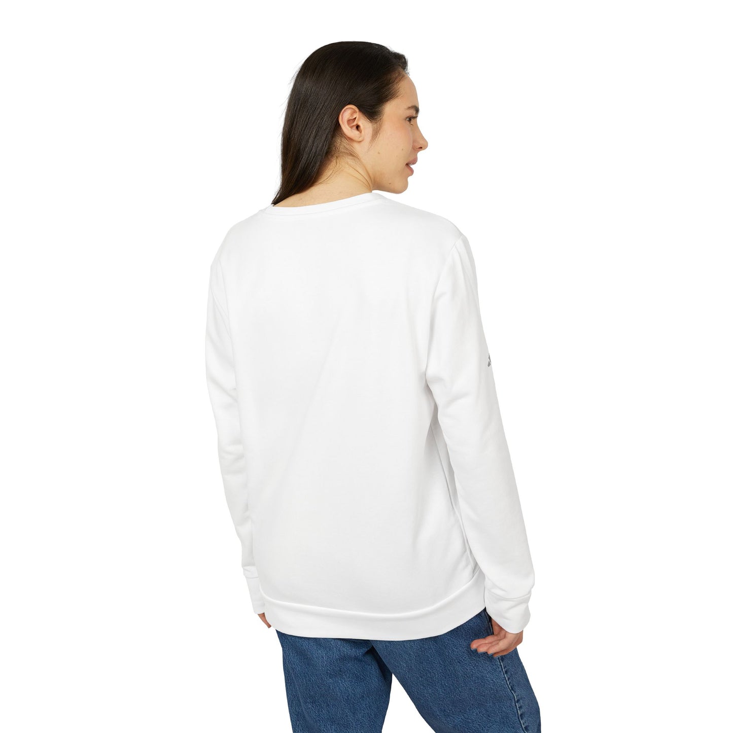 Glowing White Adidas Crewneck Sweatshirt