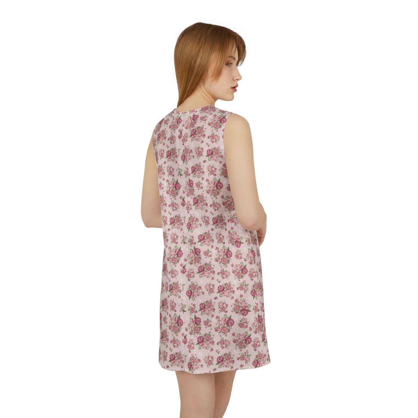 Senyores Adored Cutie Pink Floral Sleeveless Dress