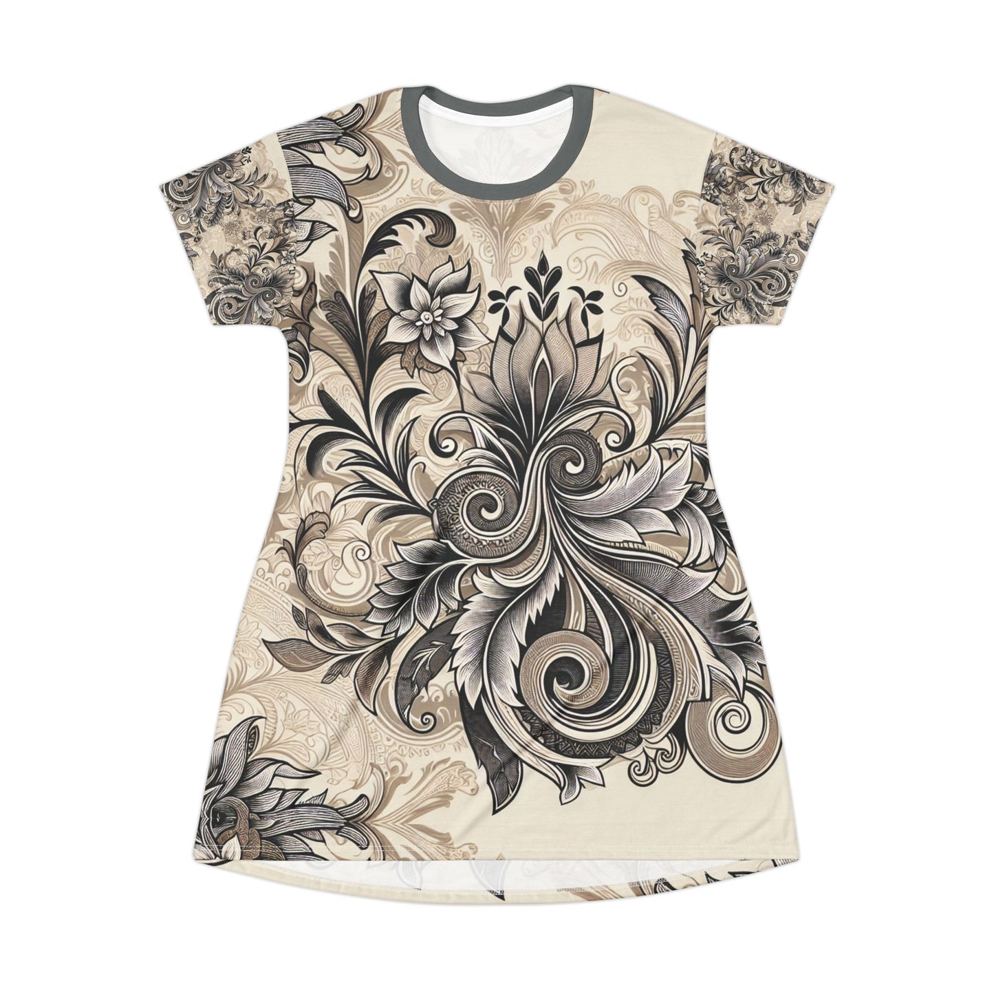 Chraming Afternoon Wildflower T-Shirt Dress