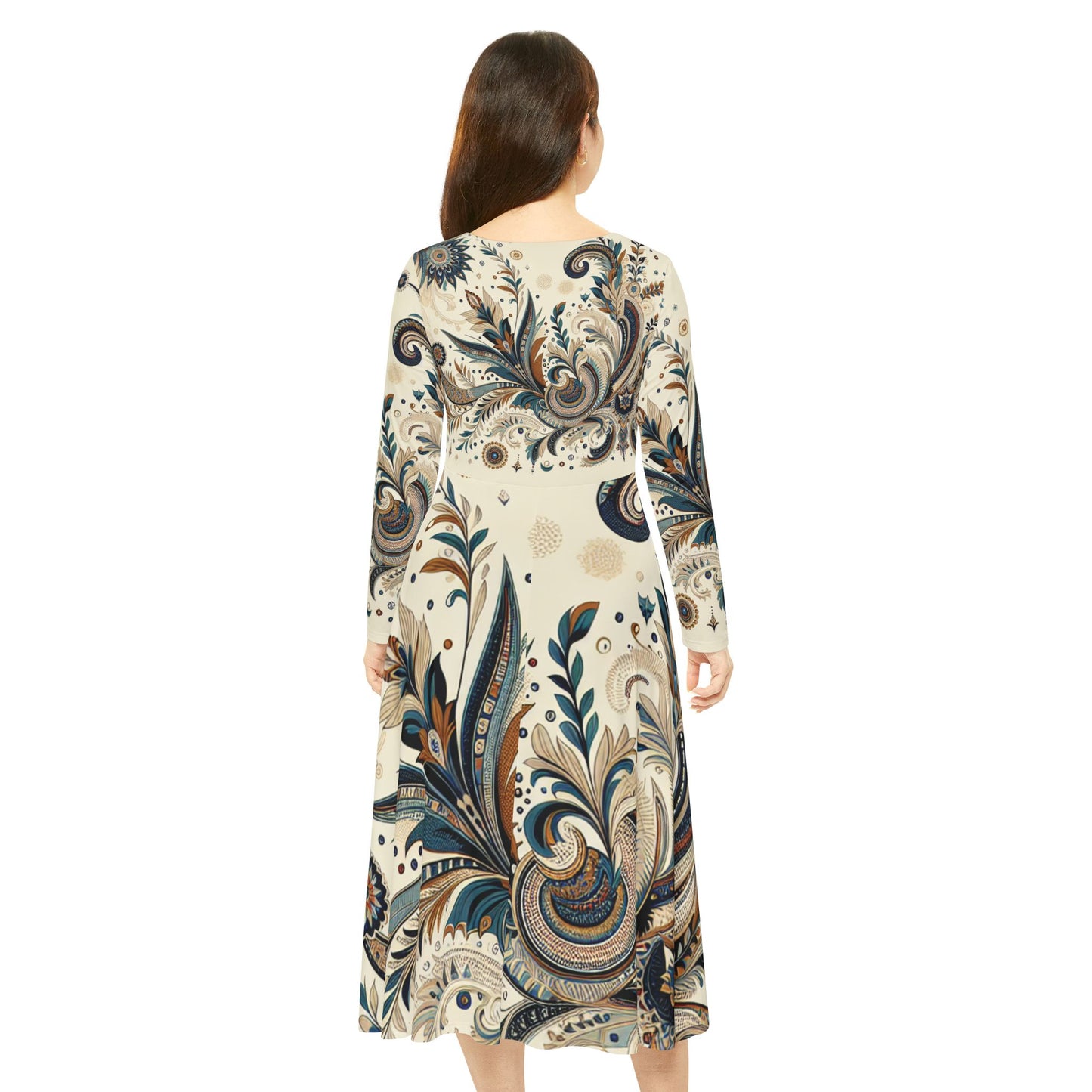 Playful Charisma flowey Long Sleeve Dance Dress