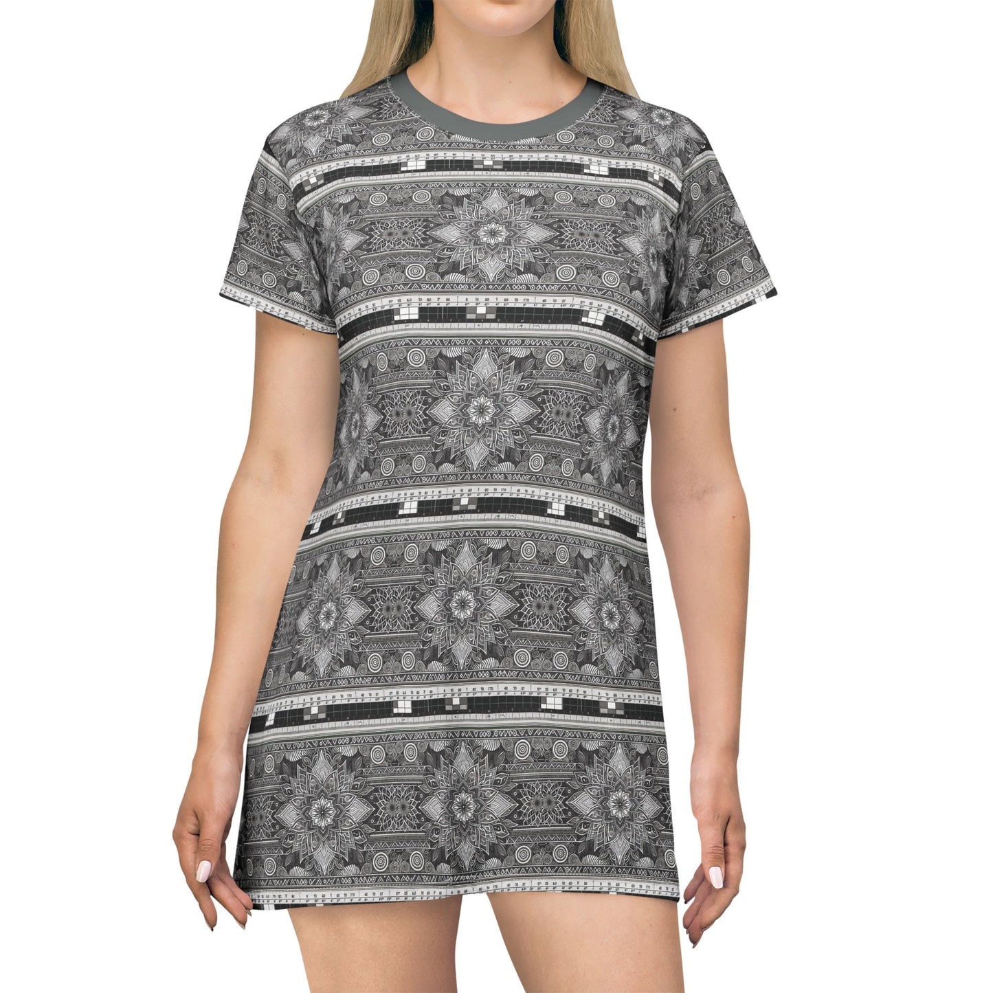 Casually Comfy Blossomed T-Shirt Dress